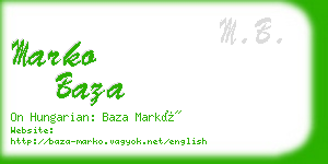 marko baza business card